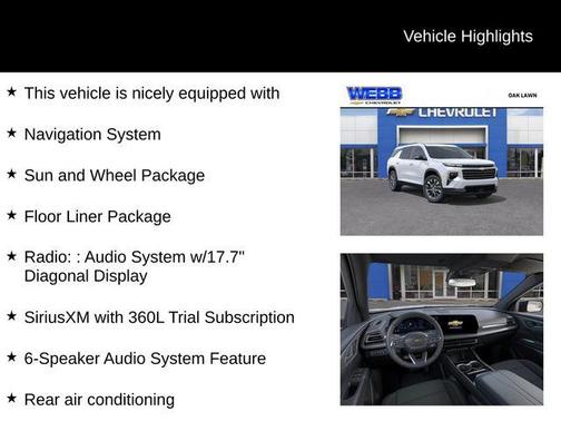 Summit White 2026 Chevrolet Traverse LT