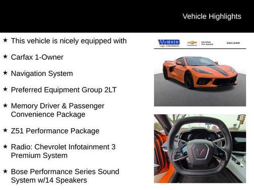 2024 Chevrolet Corvette Stingray w/2LT