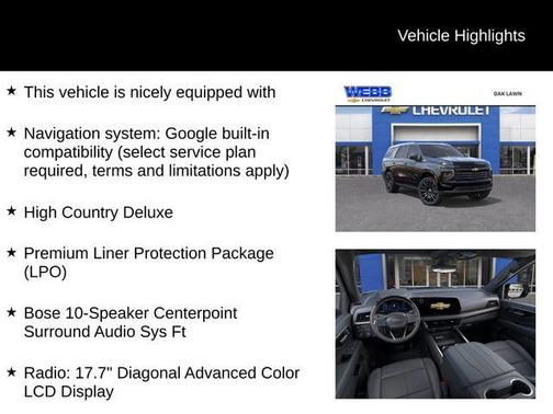 2026 Chevrolet Tahoe 4WD High Country