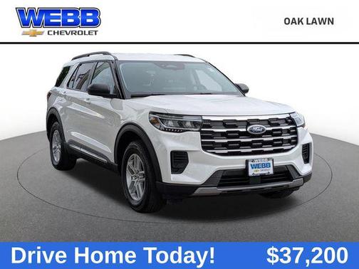 Star White Metallic Tri-Coat 2025 Ford Explorer Active