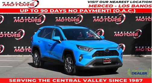 Blue 2020 Toyota RAV4 XLE Premium