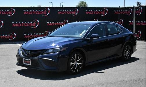 Blue 2022 Toyota Camry SE