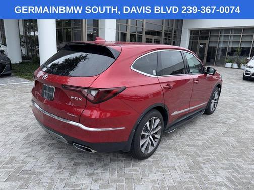 Red 2025 Acura MDX Technology Package