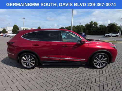 Red 2025 Acura MDX Technology Package