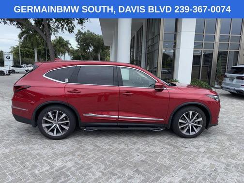Red 2025 Acura MDX Technology Package