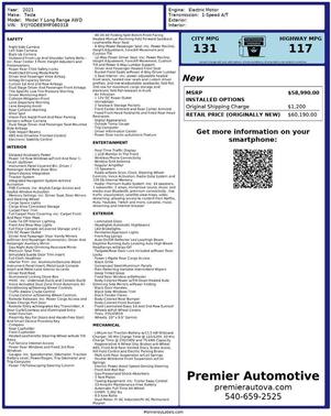 2021 Tesla Model Y Long Range Dual Motor All-Wheel Drive