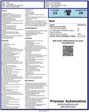 2018 Volkswagen Golf R 2.0T DSG