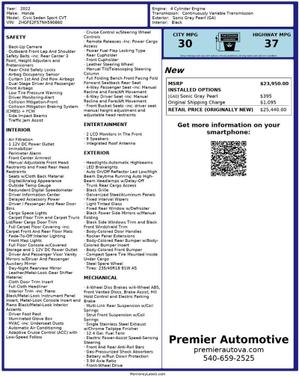 2022 Honda Civic Sport