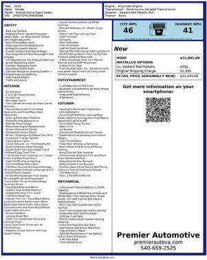 2023 Honda Accord Hybrid Base