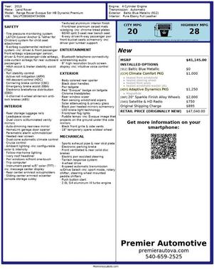 2013 Land Rover Range Rover Evoque Pure