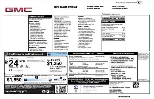 2023 GMC Acadia AWD SLT