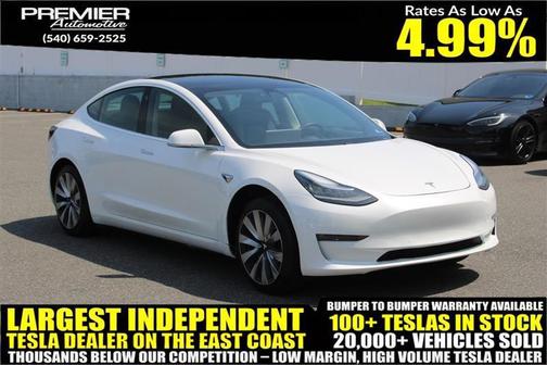 Pearl White Multi-Coat 2020 Tesla Model 3 Standard Range Plus