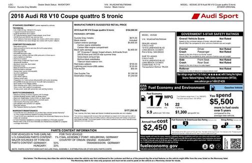 2018 Audi R8 5.2 V10