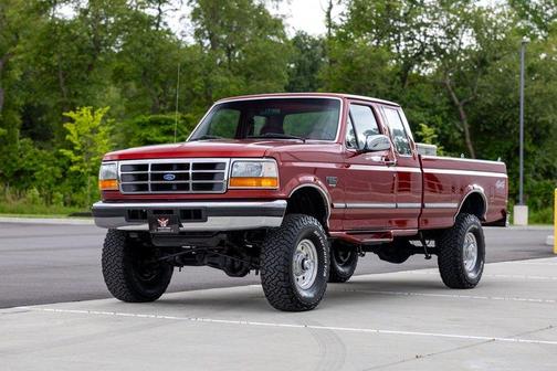 Red 1997 Ford F-250 HD