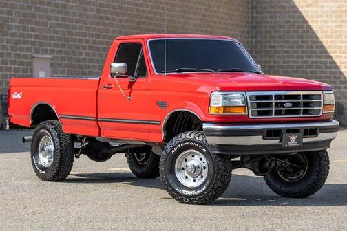 Red 1997 Ford F-250 HD