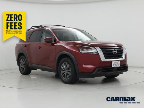 Red 2022 Nissan Pathfinder SV
