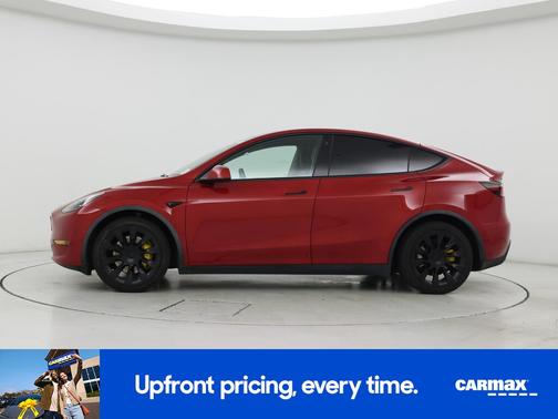Red 2021 Tesla Model Y Long Range