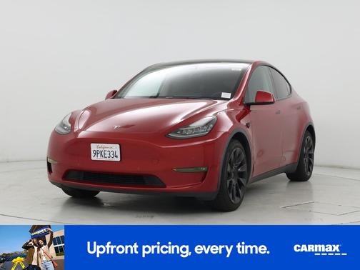 Red 2021 Tesla Model Y Long Range
