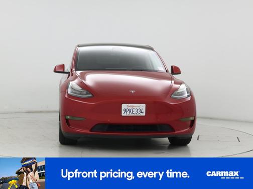 Red 2021 Tesla Model Y Long Range