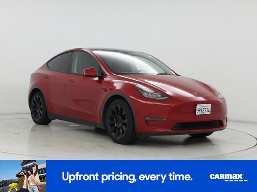 Red 2021 Tesla Model Y Long Range