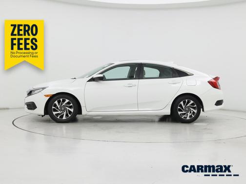 White 2017 Honda Civic EX
