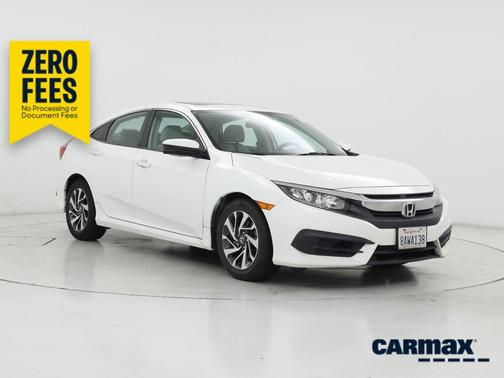 White 2017 Honda Civic EX