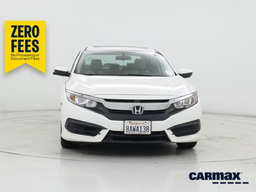 White 2017 Honda Civic EX