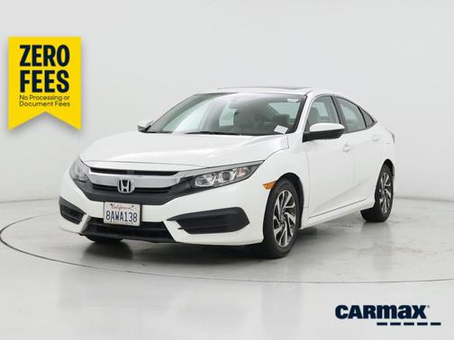 White 2017 Honda Civic EX