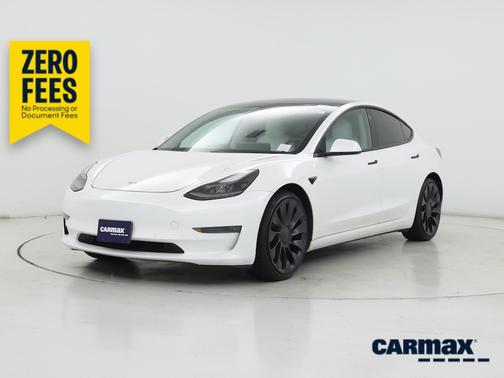White 2021 Tesla Model 3 Performance
