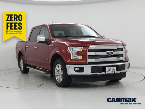 Red 2017 Ford F-150 Lariat