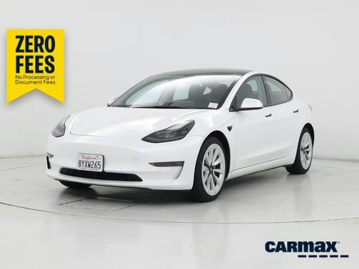 White 2021 Tesla Model 3 Long Range