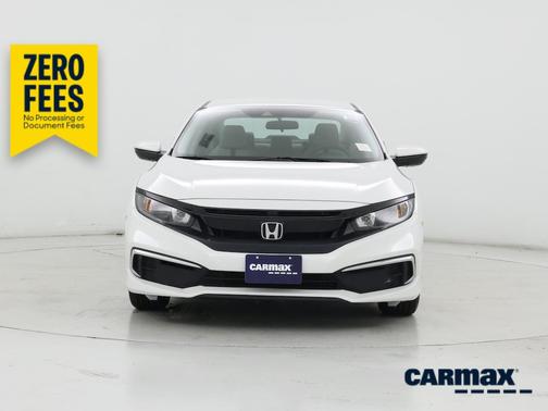 White 2019 Honda Civic LX