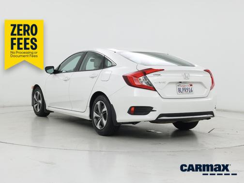 White 2019 Honda Civic LX