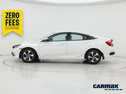 White 2019 Honda Civic LX