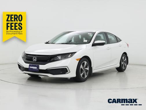 White 2019 Honda Civic LX