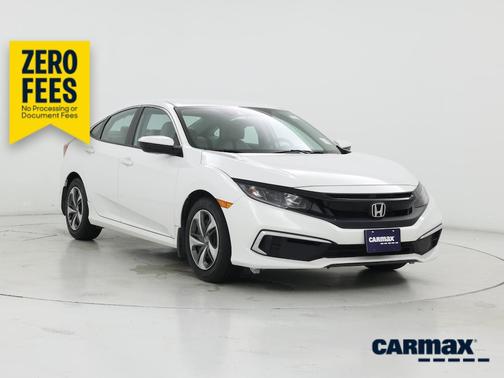 White 2019 Honda Civic LX