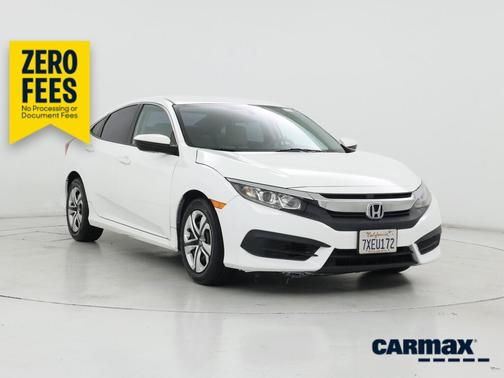 White 2017 Honda Civic LX