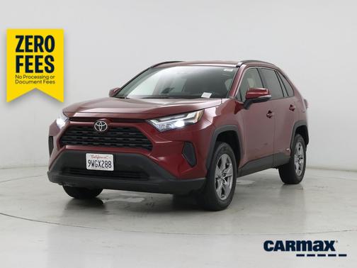 Red 2025 Toyota RAV4 Hybrid LE