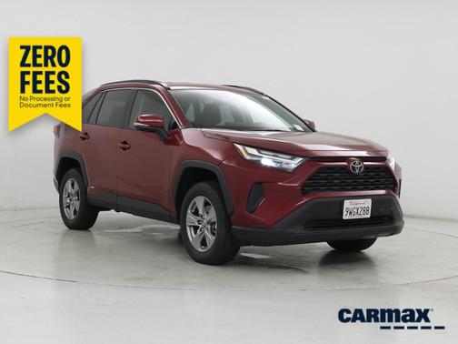 Red 2025 Toyota RAV4 Hybrid LE