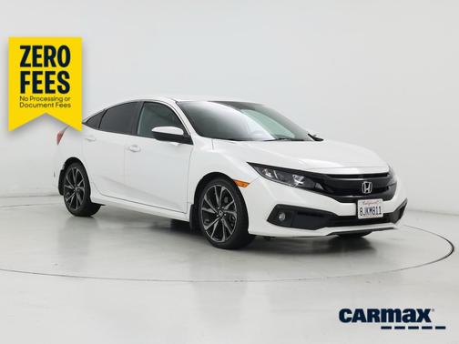White 2019 Honda Civic Sport