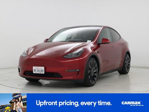 Red 2024 Tesla Model Y Performance