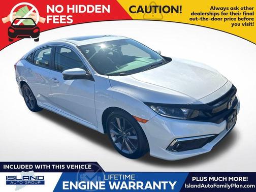 White 2020 Honda Civic EX-L