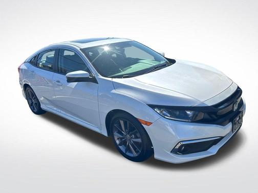 White 2020 Honda Civic EX-L