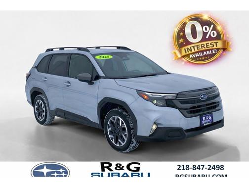Ice Silver Metallic 2025 Subaru Forester Premium, LOW MILES, Option 15 SUV