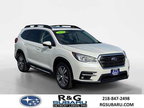 Crystal White Pearl 2021 Subaru Ascent Limited, Heated Steering, Option 23
