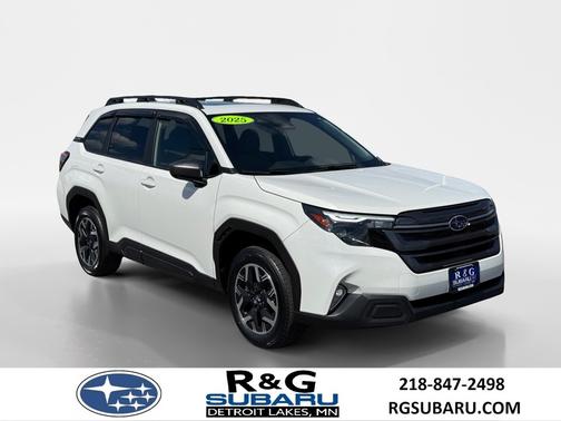 Crystal White Pearl 2025 Subaru Forester Premium, Blind Spot Detection, Option 15
