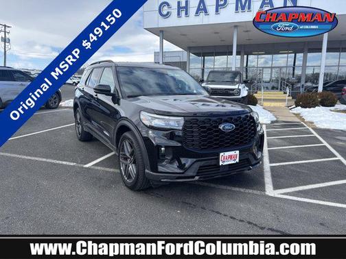 Black Metallic 2025 Ford Explorer ST-Line