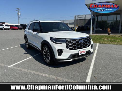 Star White Metallic Tri-Coat 2026 Ford Explorer Platinum