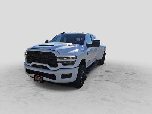 Bright White Clearcoat 2026 RAM 3500 Laramie 4x4 Mega Cab 64 Box