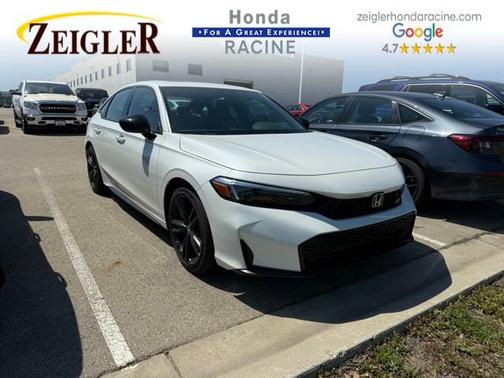 Platinum White Pearl 2025 Honda Civic Si Sedan